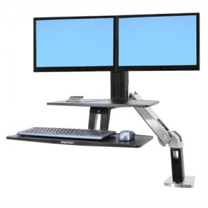 WorkFit-A with Suspended Keyboard, Dual   