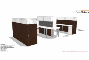 CAD Cubicle Renderings